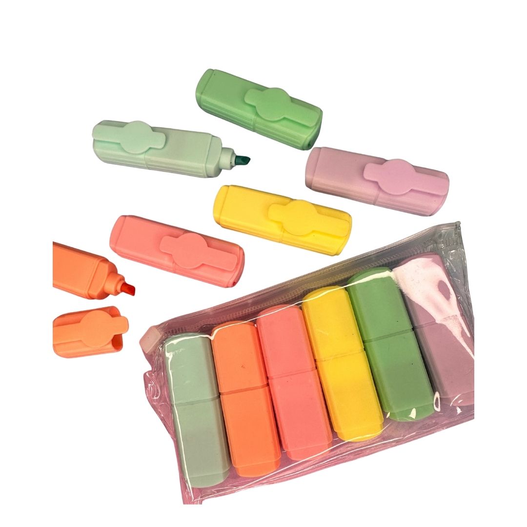Resaltadores Tradicionales Pack x 6 unid