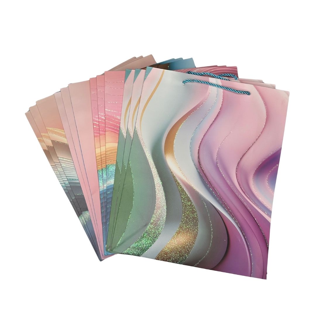 Bolsas de regalo Ondas de Color pack x 12