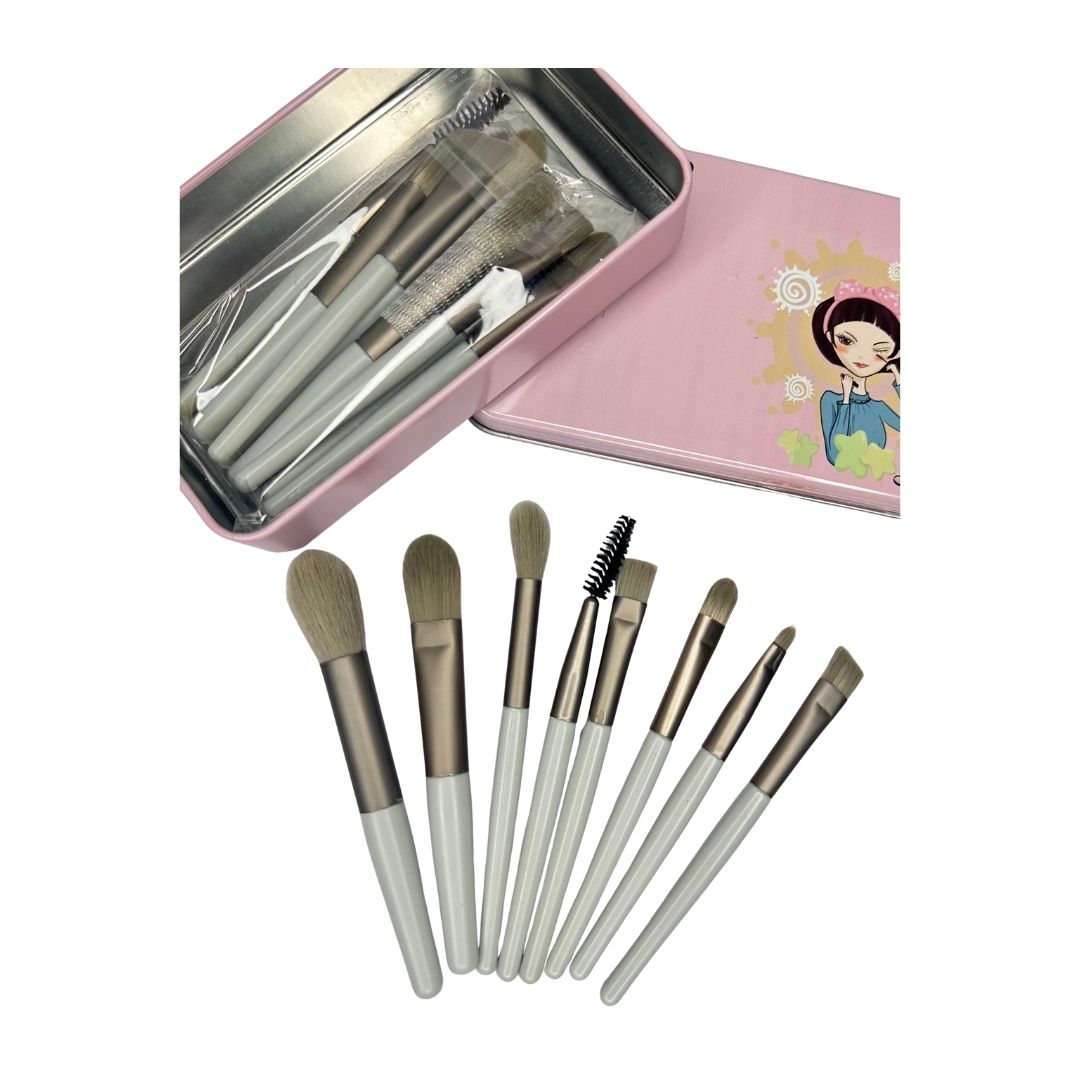 Set de brochas Blancas para maquillaje x 6 Set