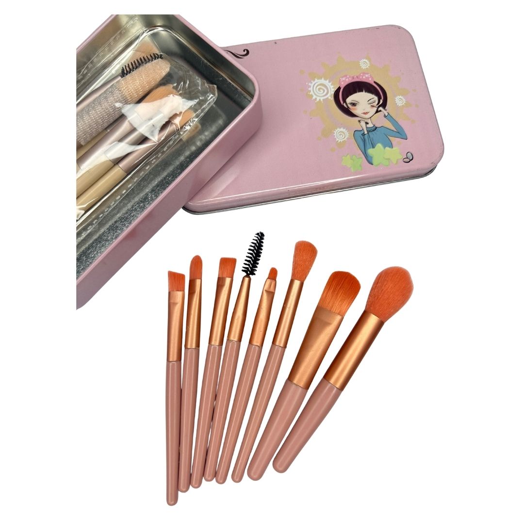 Set de brochas Rosa para maquillaje x 6 Set
