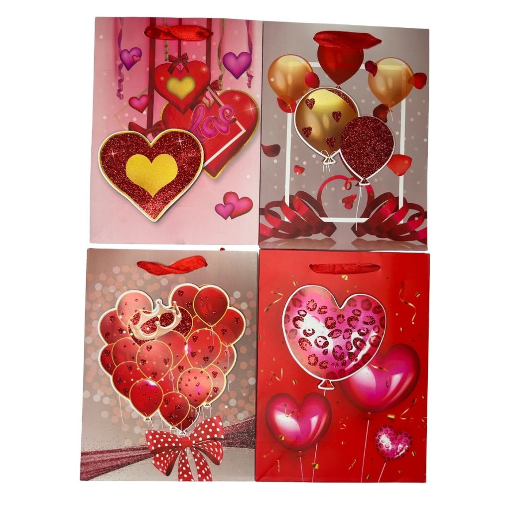 Bolsas de regalo Corazones Enamorados pack x 12