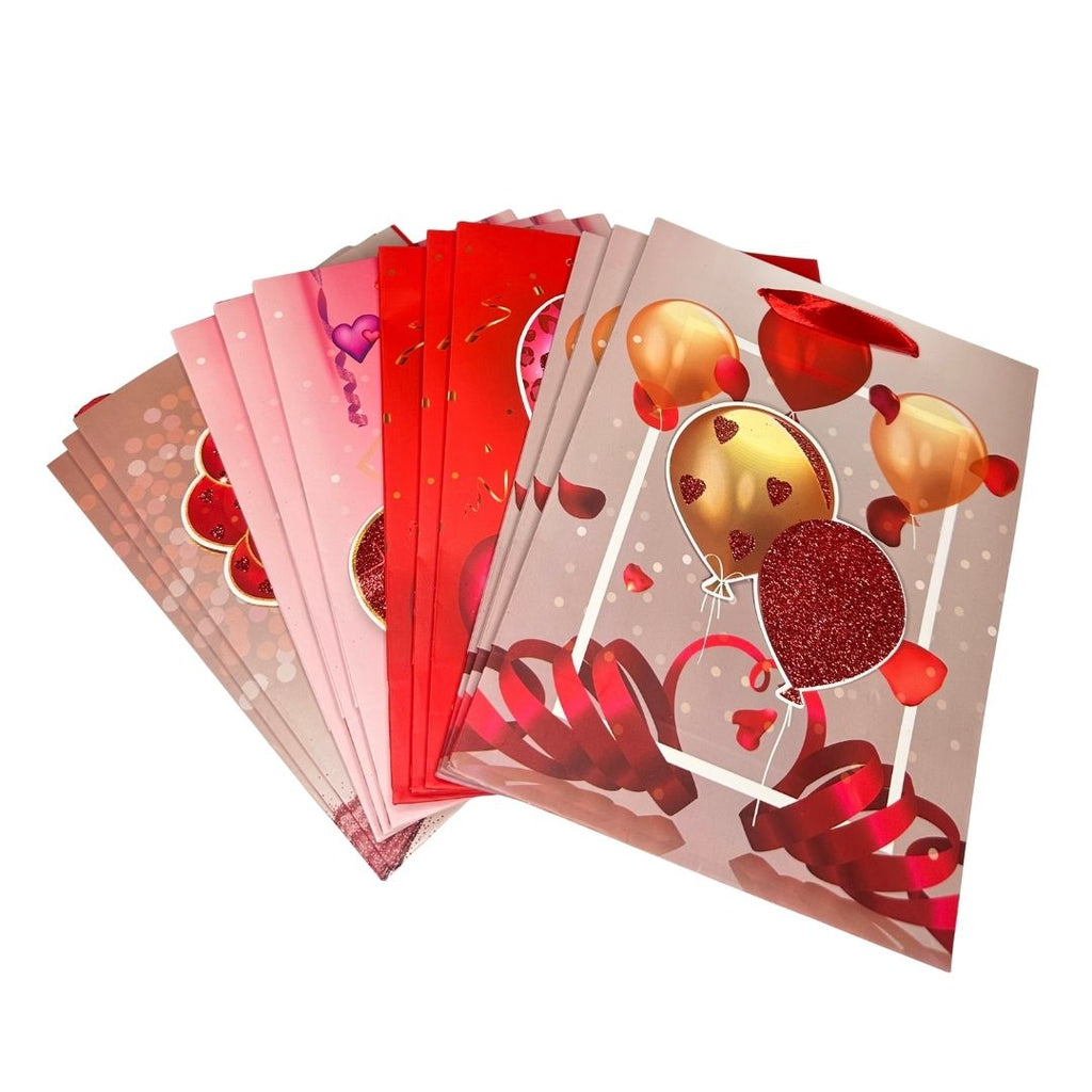 Bolsas de regalo Corazones Enamorados pack x 12