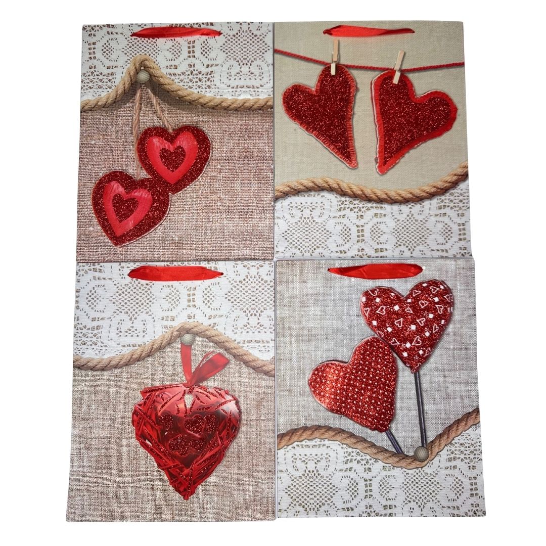 Bolsas de regalo Amor Artesanal pack x 12