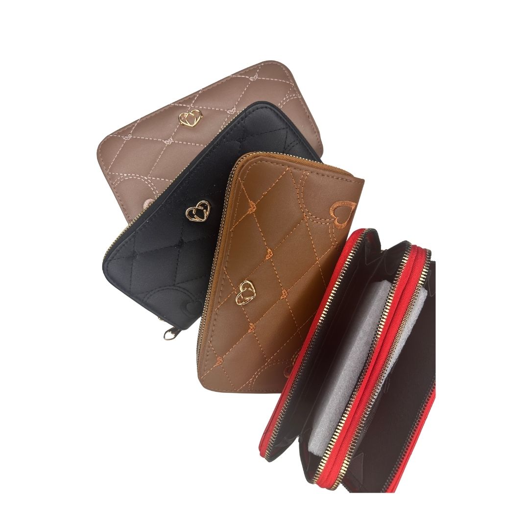 Billetera Corazón Chic x 4 Colores