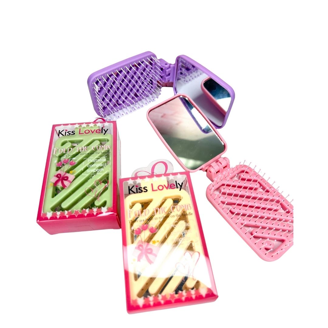 Cepillo para cabello con espejo x 12 unid