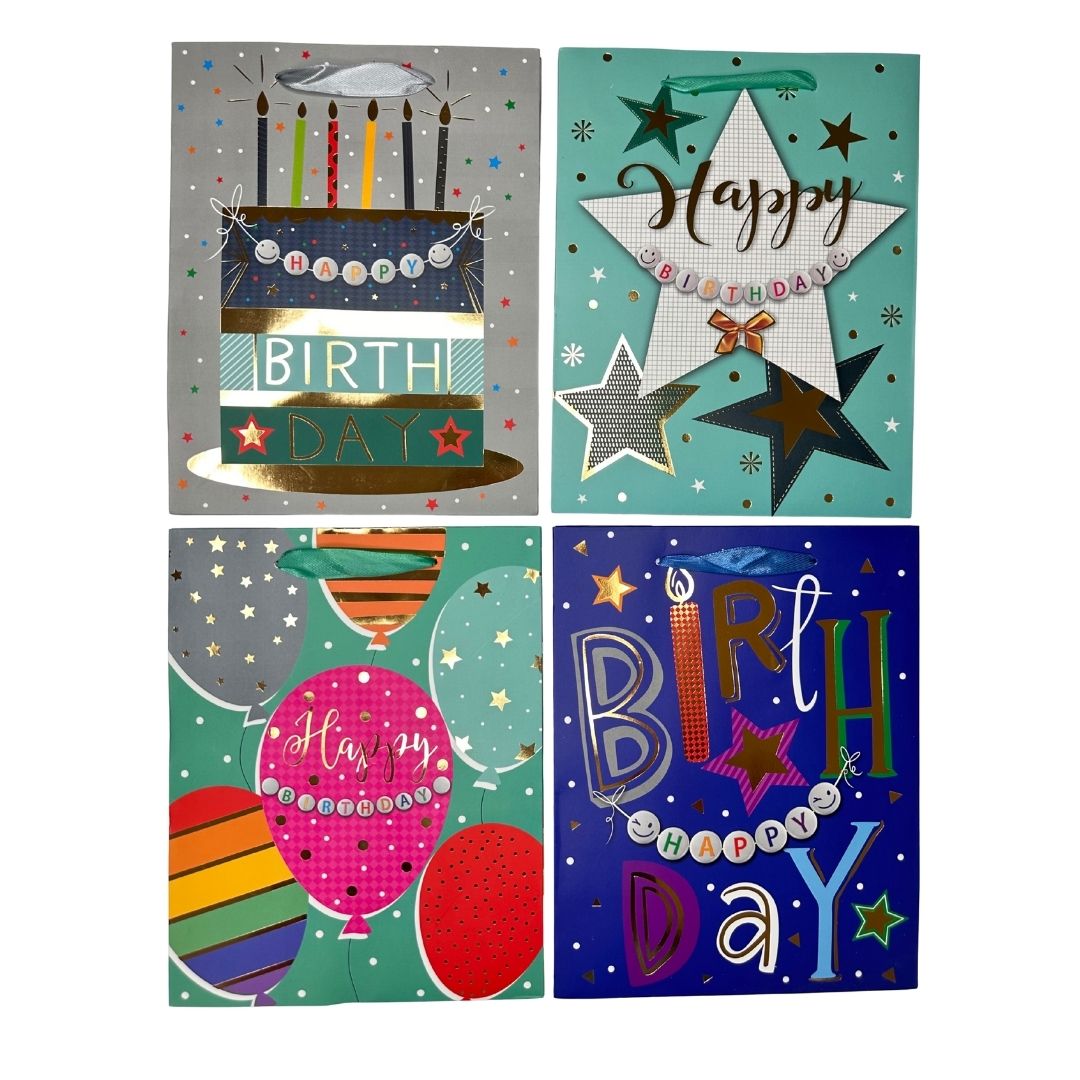 Bolsas de regalo Happy Color pack x 12